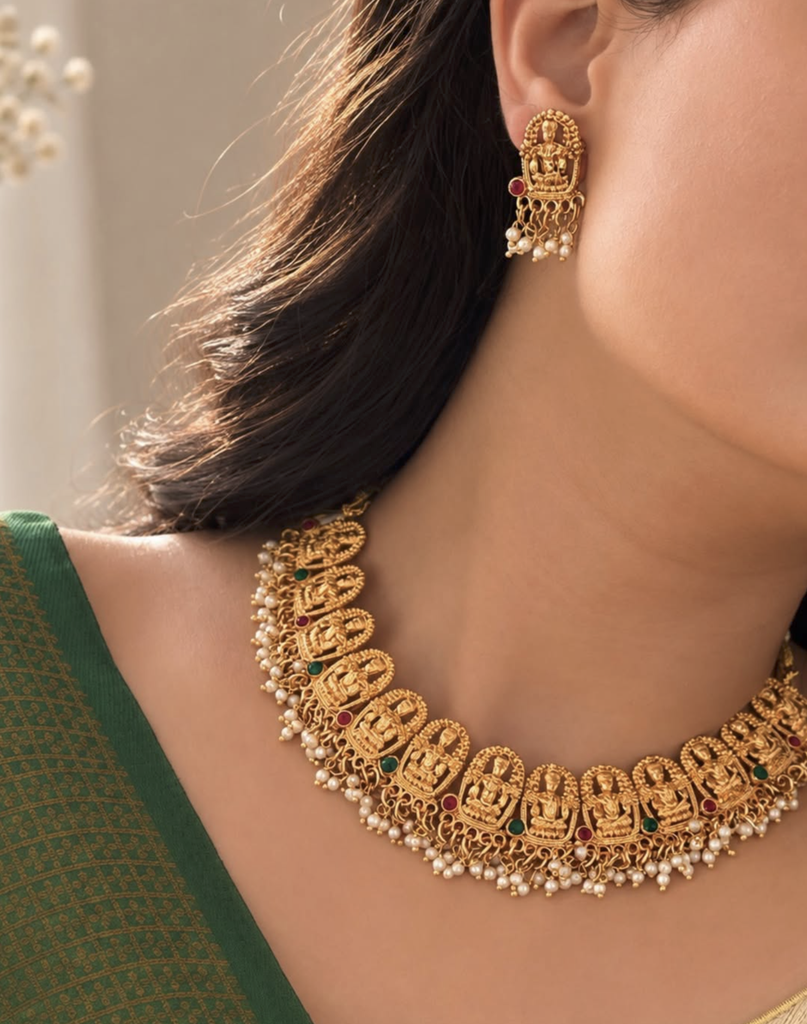 Radha Temple Necklace Set