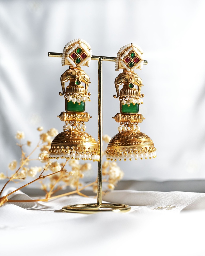 Rani Elephant Jhumkas