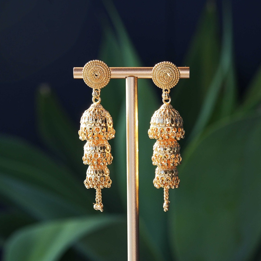 Diya Triple Jhumkas