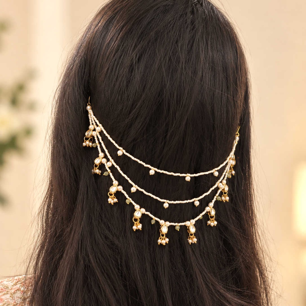 Anaya Kundan Hair Chain