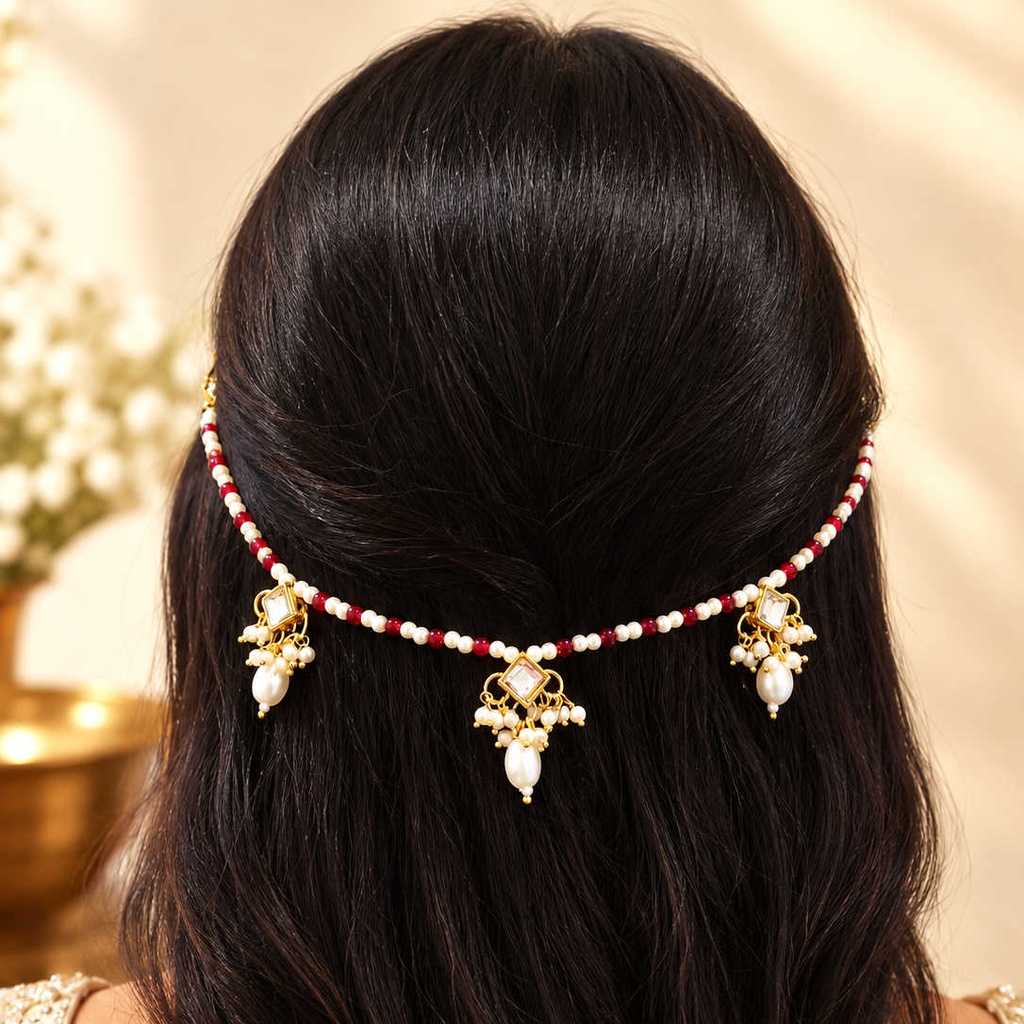Sana Kundan Hair Chain